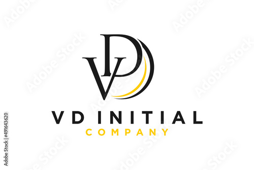 Elegant Luxury Initials Monogram V and D logo design