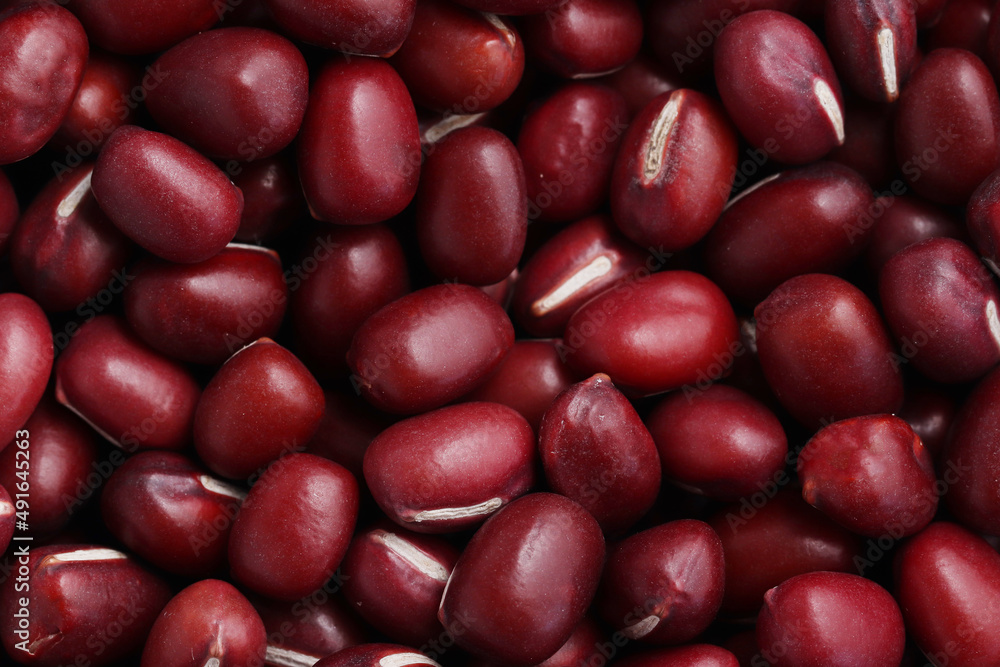 close-up red bean background, top view close-up red bean background, top view