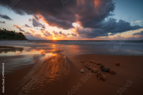 Sunset on a sicilian beach