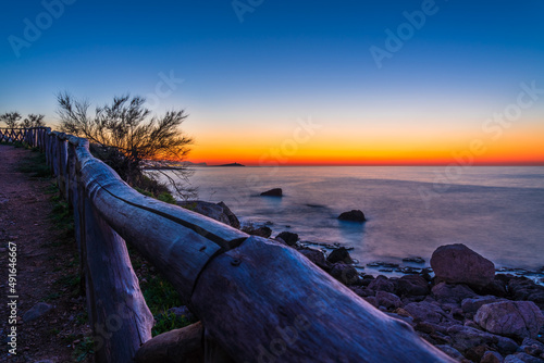 Sunset at the nature reserve of Capo Gallo (Palermo)