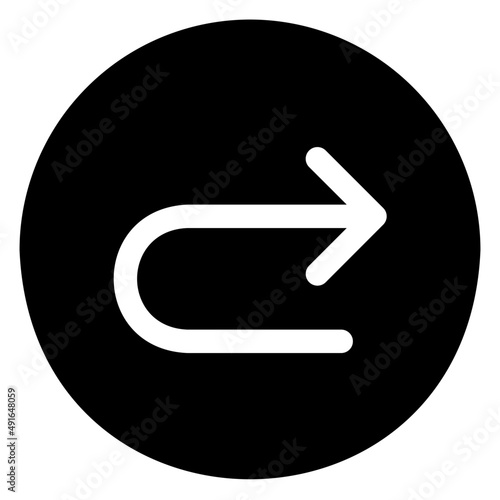 Free Download turn right glyph icon - GFXLoad