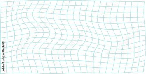 blue wavy paper grid vector background