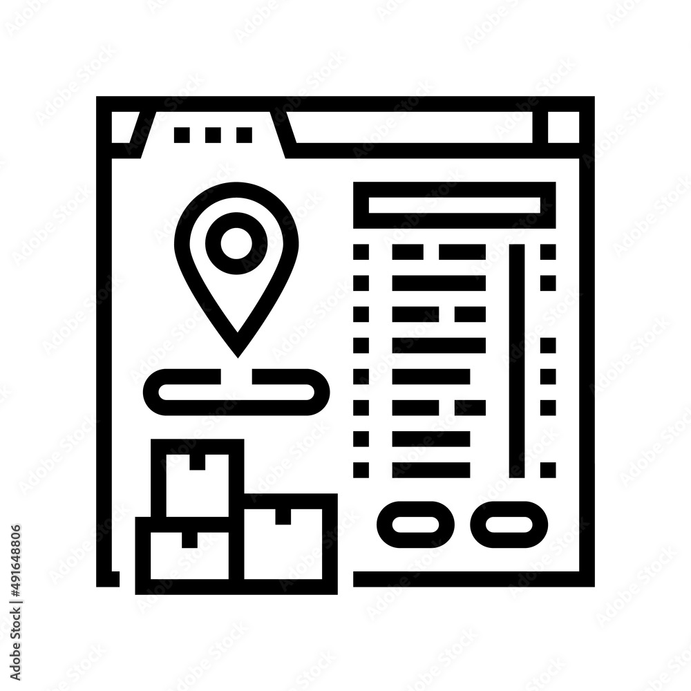 inventory movement pending report line icon vector. inventory movement pending report sign. isolated contour symbol black illustration