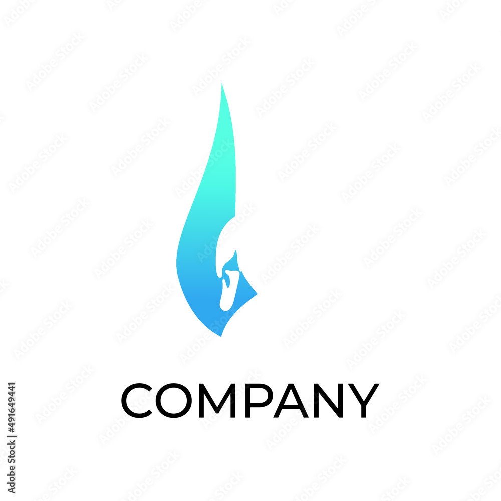 Blue goose head gradeient logo overlapping Blue goose head gradeient logo overlapping