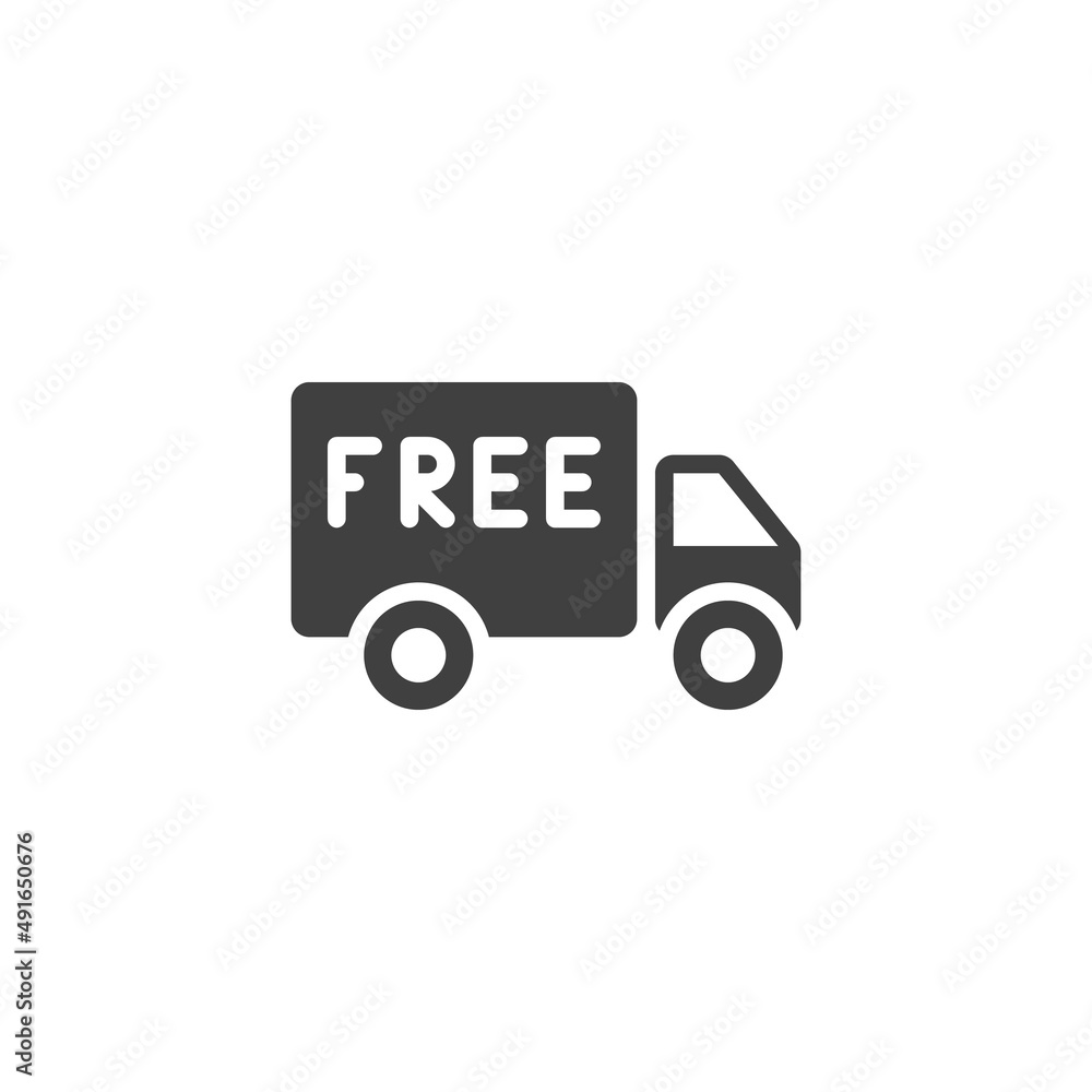 Free delivery truck vector icon Free delivery truck vector icon
