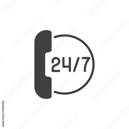 24 hour support vector icon