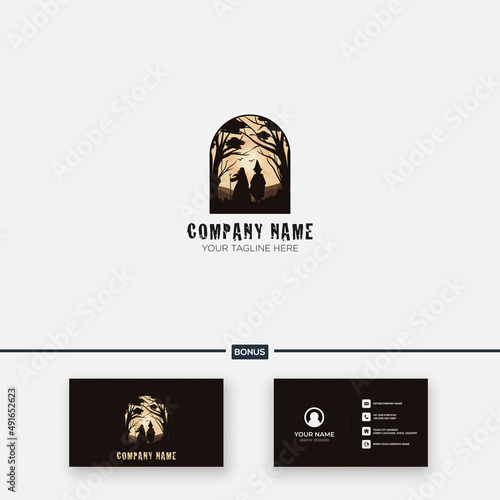 grimm forest logo nature brothers tree logo