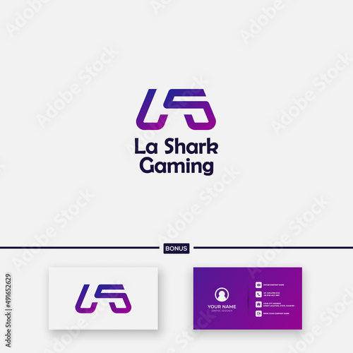 review game simple L and S gaming logo