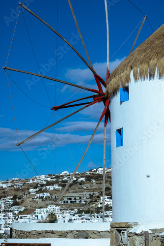 Imagen emblemática de un molino en Mykonos