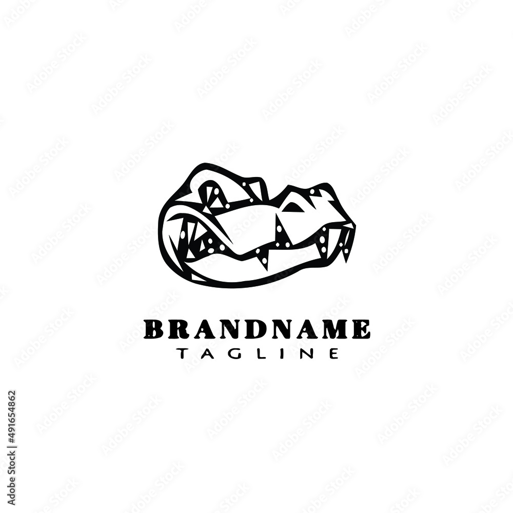 crocodile logo cartoon icon design cute black isolated vector illustration crocodile logo cartoon icon design cute black isolated vector illustration