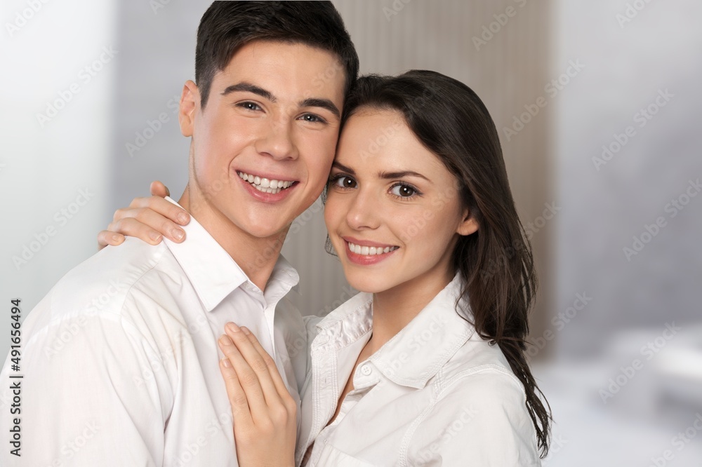 Young attractive couple, man and woman. The concept for pre-wedding photography. Young attractive couple, man and woman. The concept for pre-wedding photography.