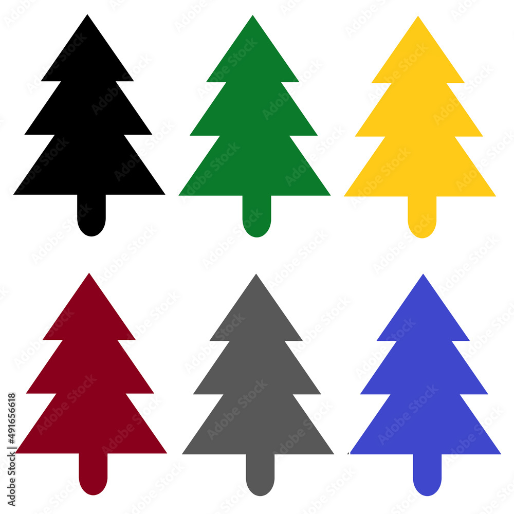 Set of Christmas trees Set of Christmas trees