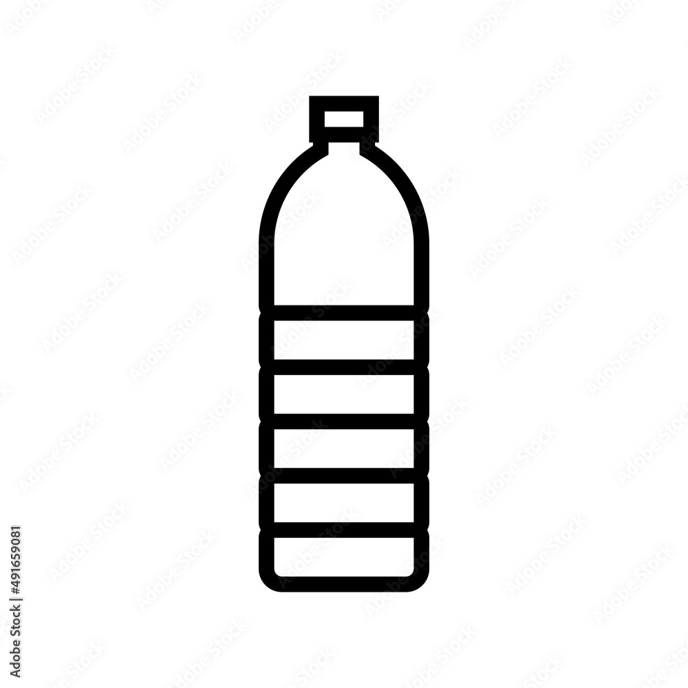 bottle plastic line icon vector. bottle plastic sign. isolated contour symbol black illustration bottle plastic line icon vector. bottle plastic sign. isolated contour symbol black illustration