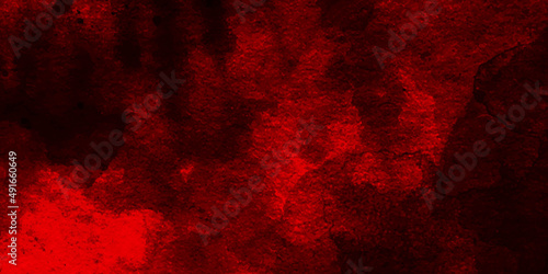 Dark red glowing blue neon watercolor on black paper illustration, Abstract red background vintage grunge texture, blood Dark Wall Texture Background, Red marble texture and background for design,	