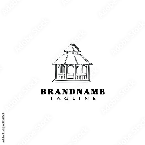 gazebo logo icon design vector creative illustration