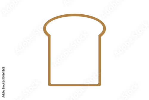 山型食パンのアイコン。食パン。