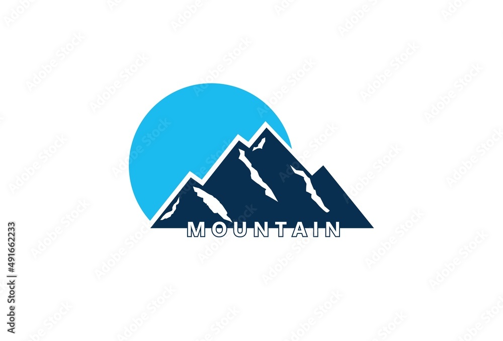 Modern Mountain Logo design template Modern Mountain Logo design template