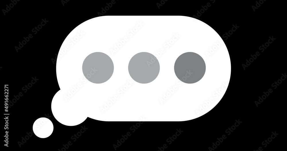 Simple element of a Thought bubble popping up with loading dots and War word. Taking a long time to type an email or text message. Simple element of a Thought bubble popping up with loading dots and War word. Taking a long time to type an email or text message.