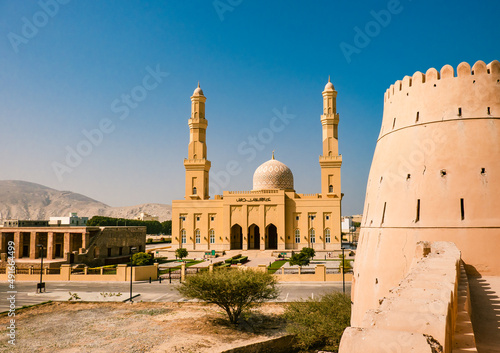 Bukha, Musandam, Oman: The Bukha Mosque seen from the Bukha Castle photo