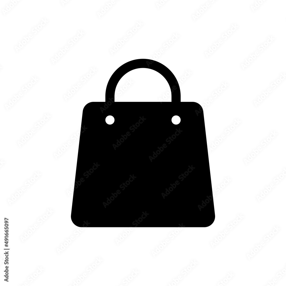 Vector illustration of shopping bag silhouette. Suitable for design element of shopping app icon, e commerce, and online trading. Vector illustration of shopping bag silhouette. Suitable for design element of shopping app icon, e commerce, and online trading.