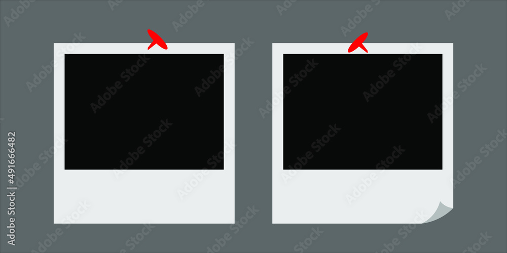 Set of polaroid photo frame vector Set of polaroid photo frame vector