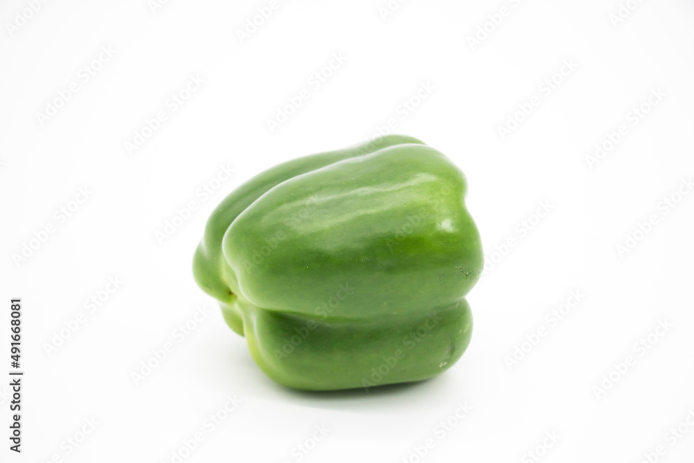 bell pepper on white studio background, selective focus, green bell pepper bell pepper on white studio background, selective focus, green bell pepper