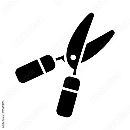 Garden shears vector icon, hedge shears sign
