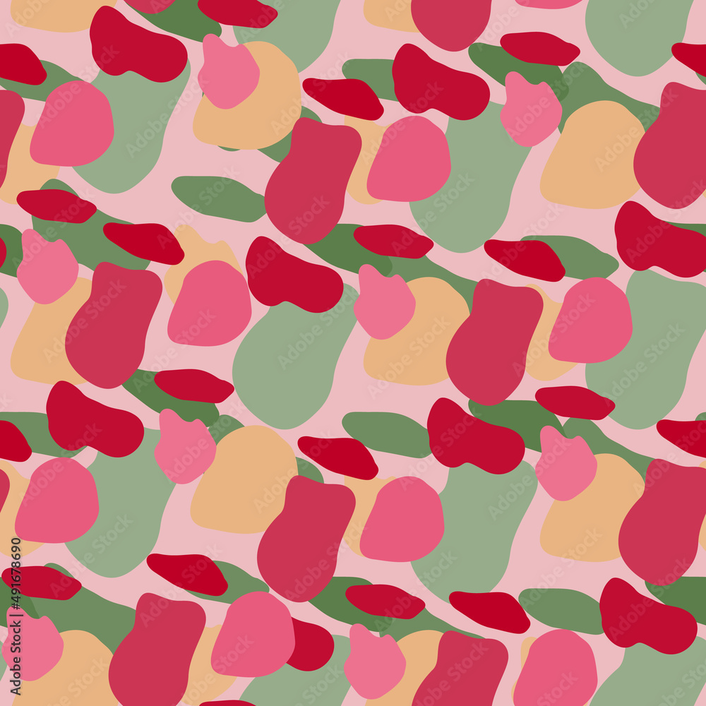 Doodle circle shape seamless pattern. Abstract camouflage background. Doodle circle shape seamless pattern. Abstract camouflage background.