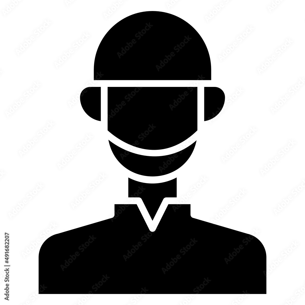 Muslim Man glyph icon. Can be used for digital product, presentation, print design and more. Muslim Man glyph icon. Can be used for digital product, presentation, print design and more.