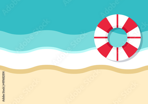 Safety torus vector. Sea poster design. free space for text. copy space. blank.