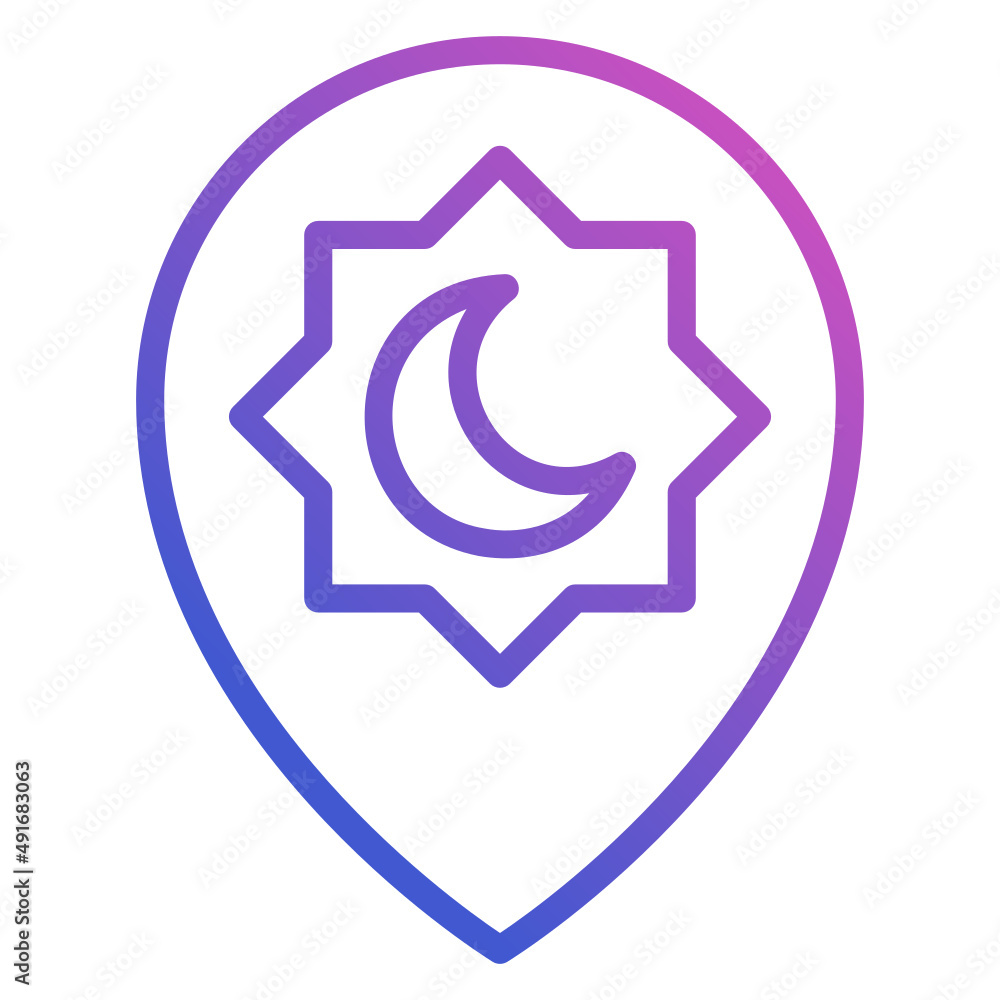 Location line gradient icon. Can be used for digital product, presentation, print design and more. Location line gradient icon. Can be used for digital product, presentation, print design and more.