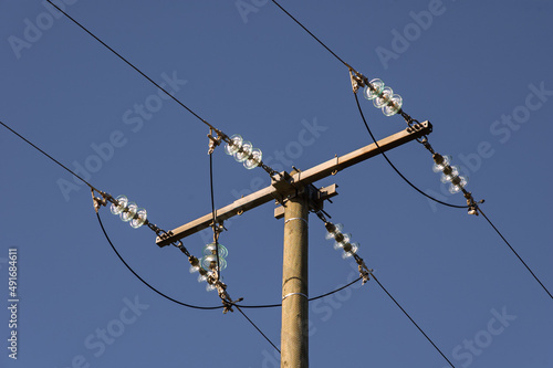 power line high voltage glass cap