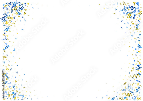 Abstract colorful confetti background. Isolated on the white.