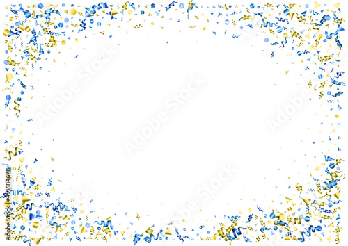 Abstract colorful confetti background. Isolated on the white.