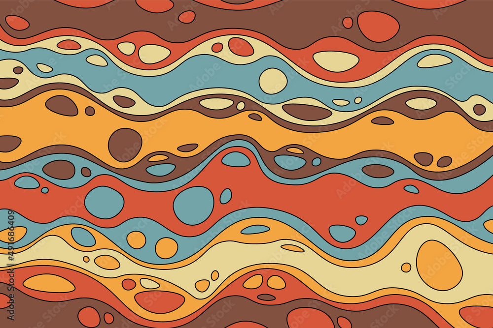 Abstract colorful psychedelic groovy background. Abstract colorful psychedelic groovy background.