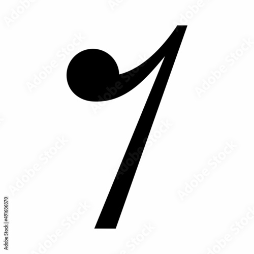 Eighth rest note symbol