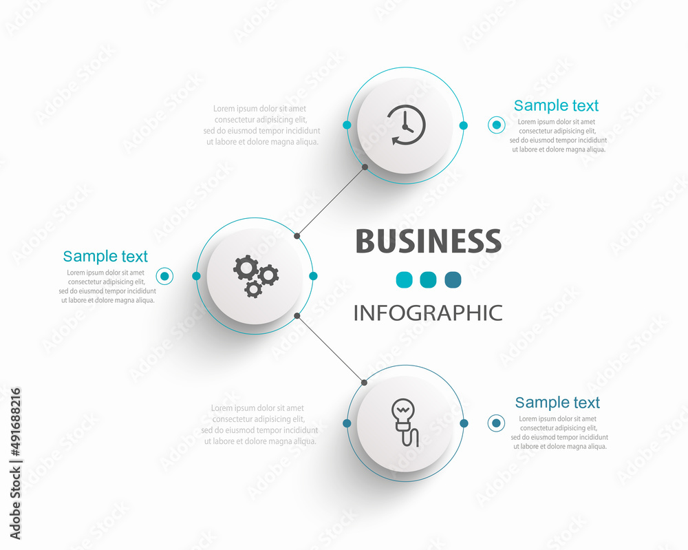 Business infographic design template with 3 options, steps or processes. Can be used for workflow layout, diagram, annual report, web design Business infographic design template with 3 options, steps or processes. Can be used for workflow layout, diagram, annual report, web design