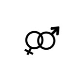 Icon logo design men women wc toilet symbol