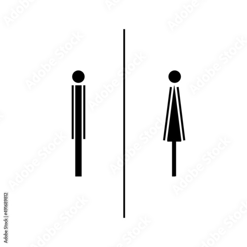 Icon logo design men women wc toilet symbol