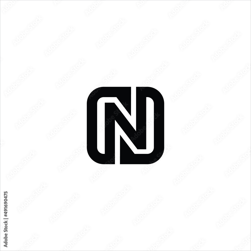letter n logo vector line template letter n logo vector line template