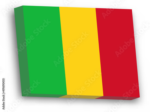 3D vector flag of Mali