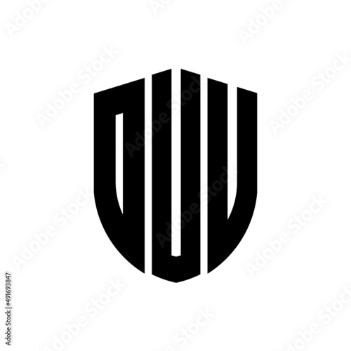OVU letter logo design. OVU modern letter logo with black background. OVU creative  letter logo. simple and modern letter logo. vector logo modern alphabet font overlap style. Initial letters OVU  photo