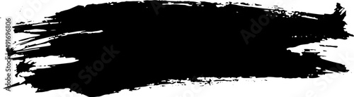 black staine brush, grunge banner, hand drawn splash