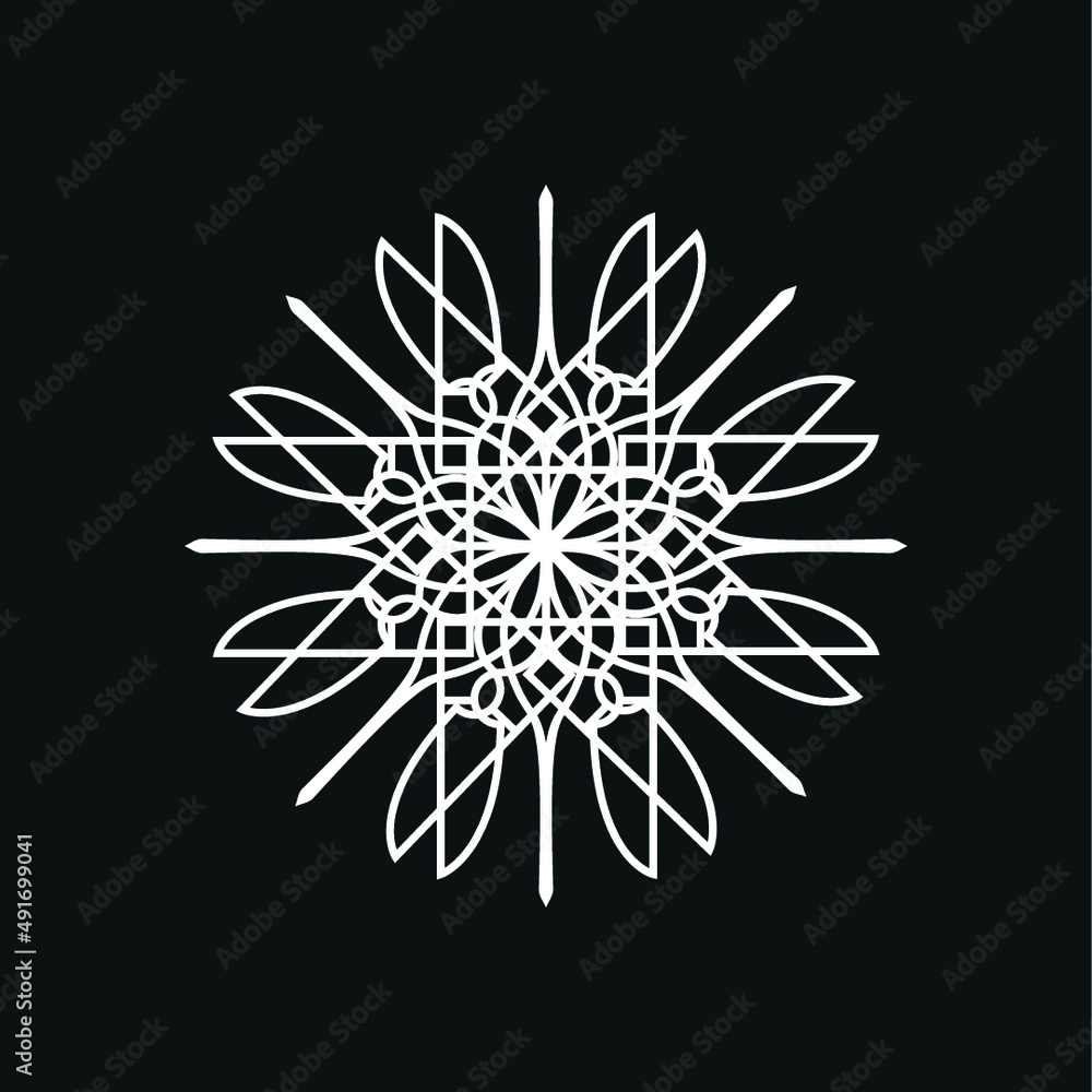 white snowflake on black background white snowflake on black background
