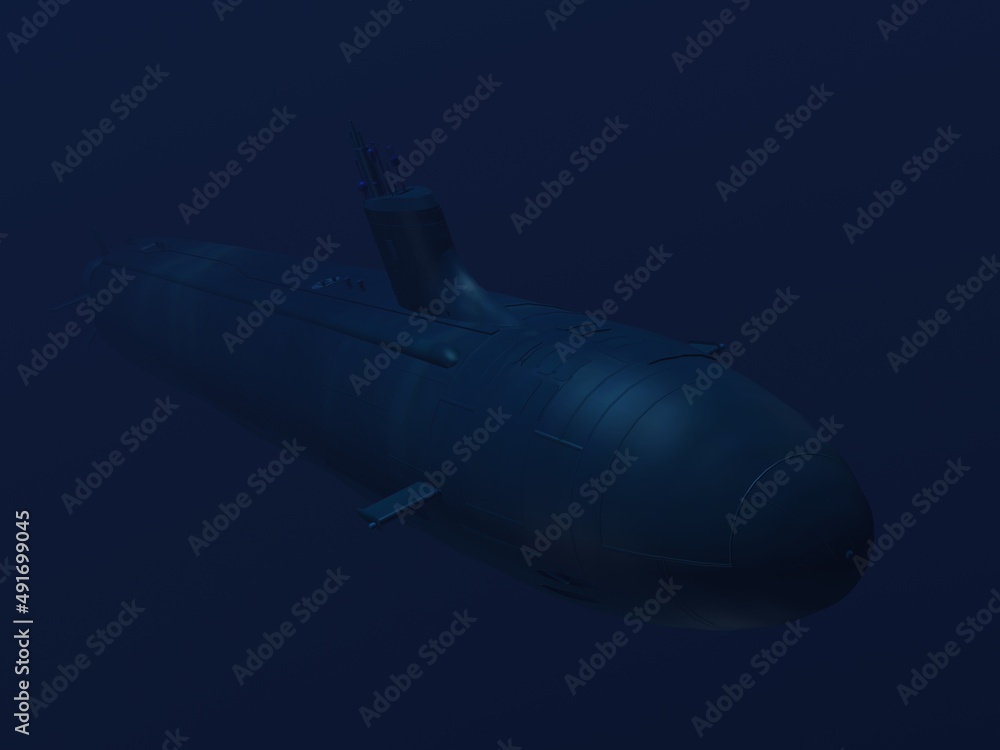 submarino clase Virginia en inmersión y en superficie submarino clase Virginia en inmersión y en superficie