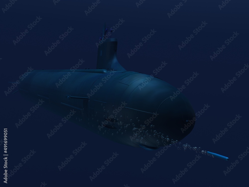 submarino clase Virginia en inmersión y en superficie submarino clase Virginia en inmersión y en superficie