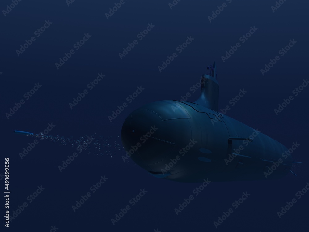 submarino clase Virginia en inmersión y en superficie submarino clase Virginia en inmersión y en superficie