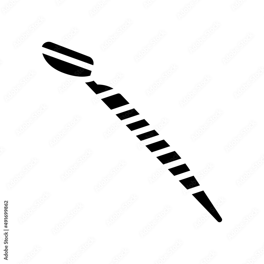 facial razor eyebrow glyph icon vector. facial razor eyebrow sign. isolated contour symbol black illustration