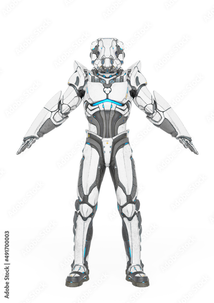 man in an armored nano tech suit
