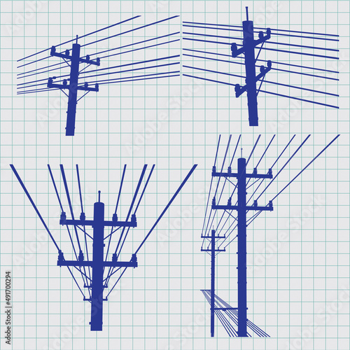 Electricity poles and structures